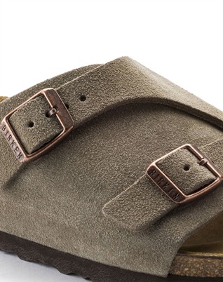 Zürich Suede Leather Sandal - Taupe